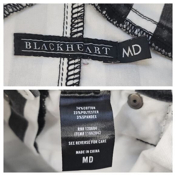 Striped Overall Romper Womens Medium Black White Beetlejuice Referee Conductor - Picture 16 of 16